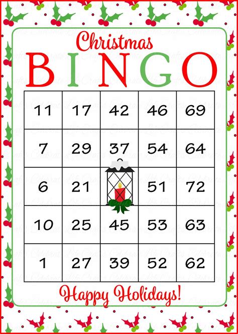 Christmas Bingo Cards Printable Download Christmas Party Games