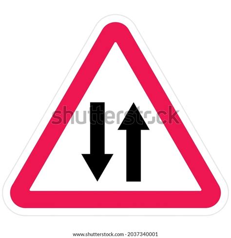 Two Way Road Sign Image Bidirectional Stock Vector Royalty Free