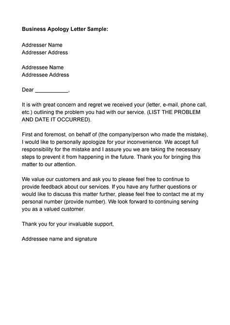 Download 31 Sample Apology Letter To Customer