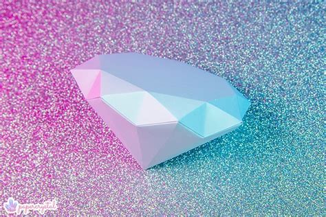 Printable Paper Diamond Gem And Crystal Templates Paper