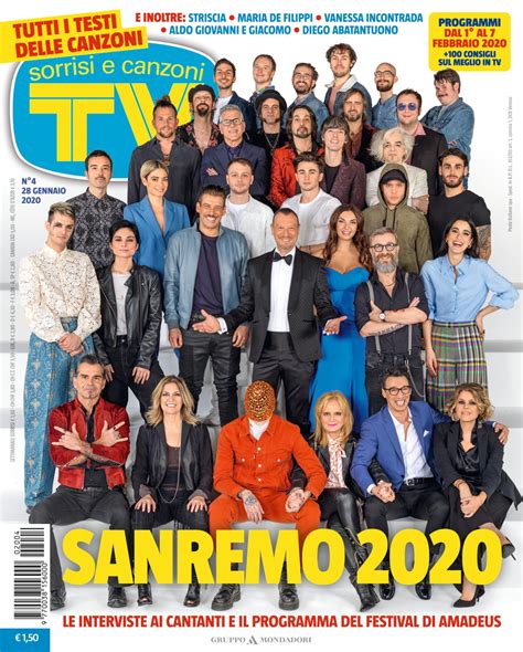 Sanremo 2020 Con Tv Sorrisi E Canzoni Gruppo Mondadori