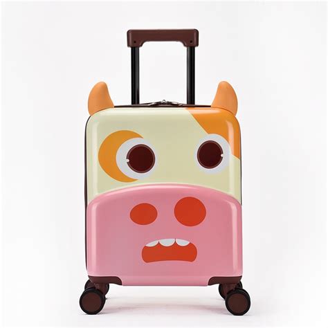 18 Inch New 3d Cartoon Cute Animal Kids Abs Pc Rolling Luggage Spinner