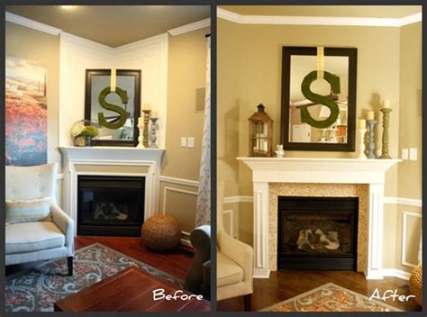 The use of ornamental plants and flowers always gives a touch of freshness and life, regardless of. A fireplace redo! from Thrifty Decor Chick
