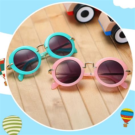 Baby Boys Girls Kids Sunglasses Vintage Round Sun Glasses Uv 400