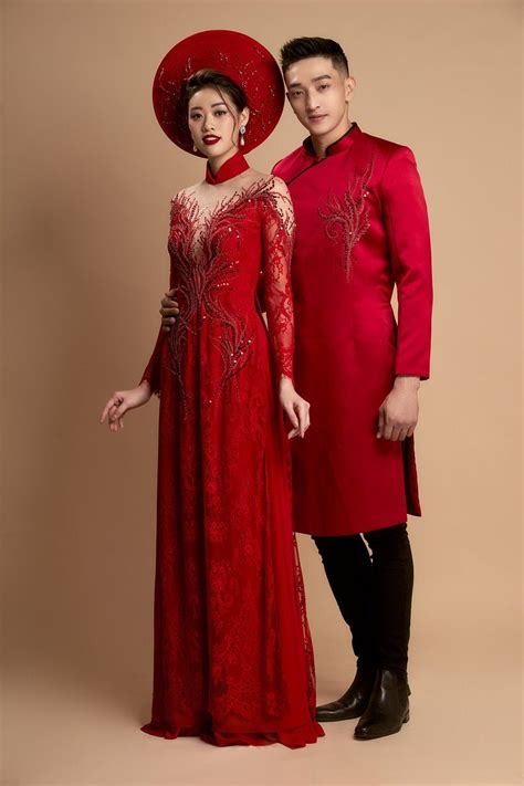 Beautiful Traditional Vietnamese Wedding Ao Dai In Red With Lupon Gov Ph