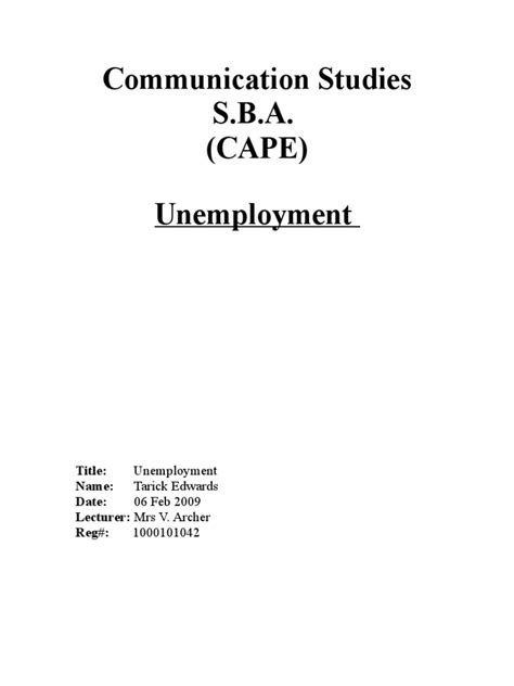 Research On Unemployment