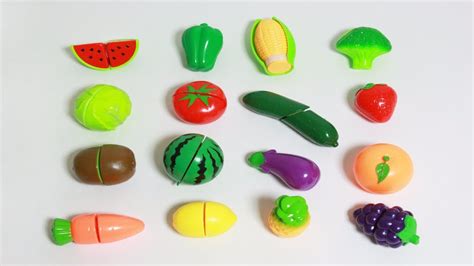 Learn Names Of Fruits And Vegetables With Toy Velcro Cutting Fruits And Vegetables Youtube