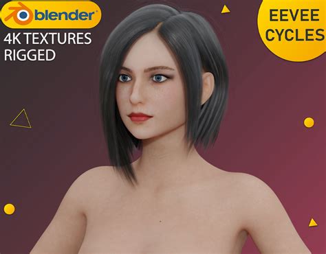 3d Model Realistic Advanced Female Character 50 Rigged 4k Textures Vr Ar Low Poly Cgtrader