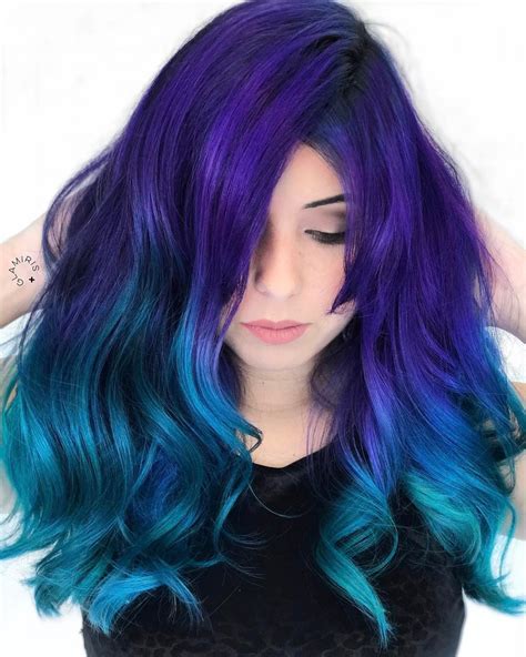 Purple And Turquoise Hair Uphairstyle