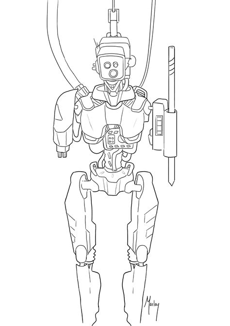 Mech Coloring Page