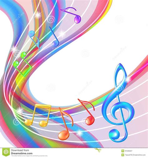 Colorful Abstract Notes Music Background Download From Over 36