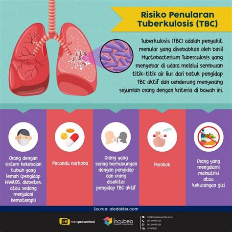Infografis Risiko Penularan Tuberkulosis TBC Tokopresentasi
