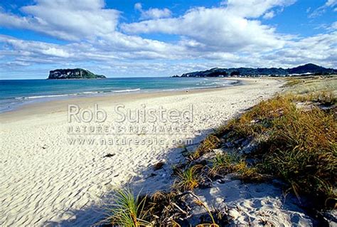 Whangamata Beach With Hauturu Island Whangamata Coromandel Peninsula