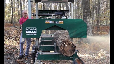 Cutting A Log To Test The New Clutch On The Woodland Mills Hm130max