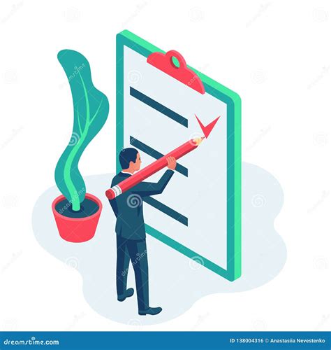 Completed Task Vector Illustration Isometric Design Stock Vector