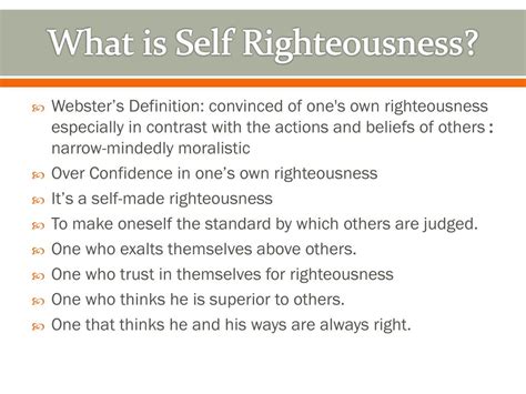 Ppt The Sin Of Self Righteousness Powerpoint Presentation Free