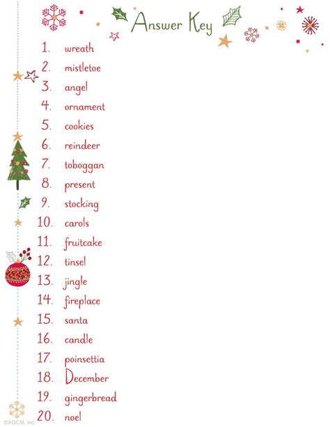 Give a prize to whoever finishes first or to whoever unscrambles the most in a certain amount of time. Christmas Word Scramble Answer Key | Christmas word ...