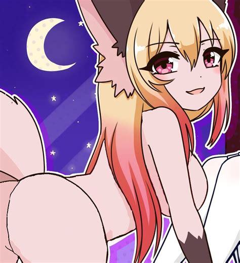 Rule 34 Anthro Ass Focus Bedroom Fox Girl Furry Luna Wolfychu Night Sky Nude Female Wolfychu