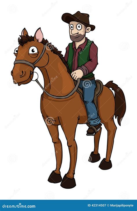 Cowboy On A Horse Stock Illustration Image 42314507