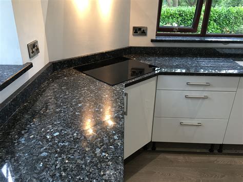 Huge selection of custom cabinets shop now & get the lowest prices! Blue Pearl granite worktops in north wales on a white ...