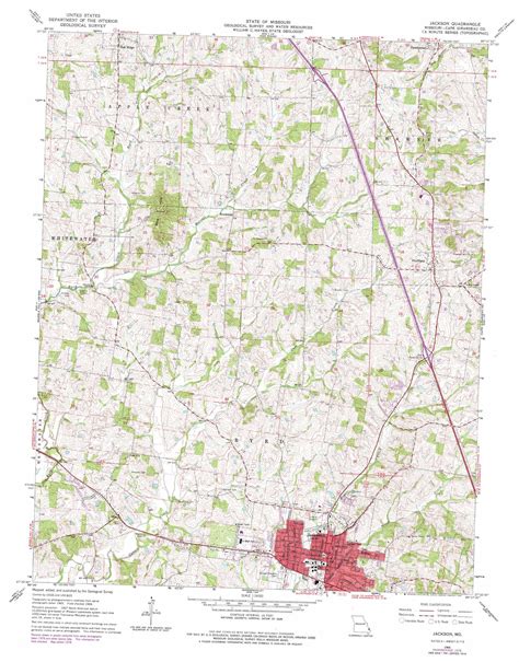 Jackson Topographic Map 124000 Scale Missouri