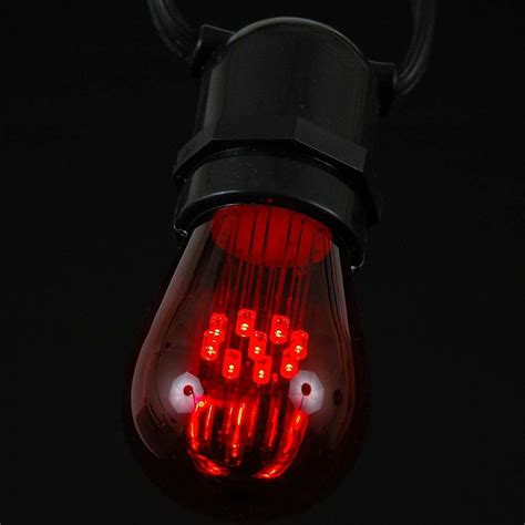 Red Led S14 Bulbs With 9 Leds Novelty Lights Inc