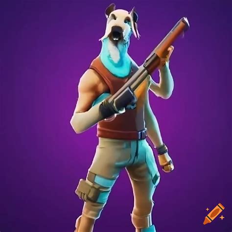 Canine Character With Shotgun And Other Dog Skins In Fortnite On Craiyon