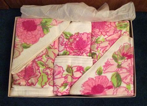 Vintage Springmaid Bath Towel Set Vintage Pink Floral Towels 100