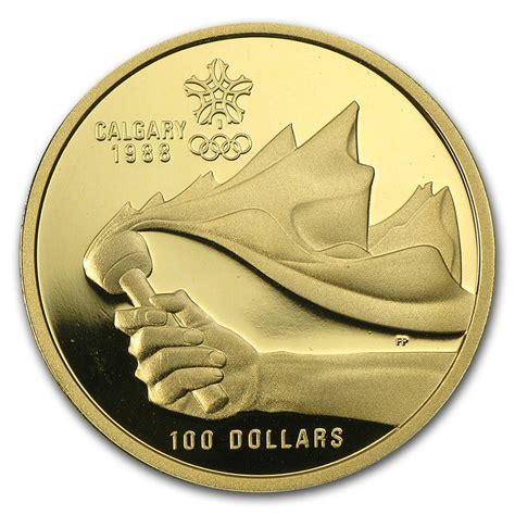 Royal Canadian Mint 1988 Canada 14 Oz Proof Gold 100 Calgary
