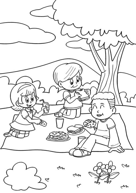 dibujo de de picnic para colorear images and photos finder