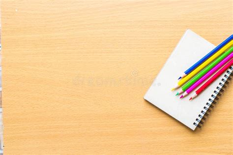 Notepad With Pencil On Wood Board Background Using Wallpaper Or