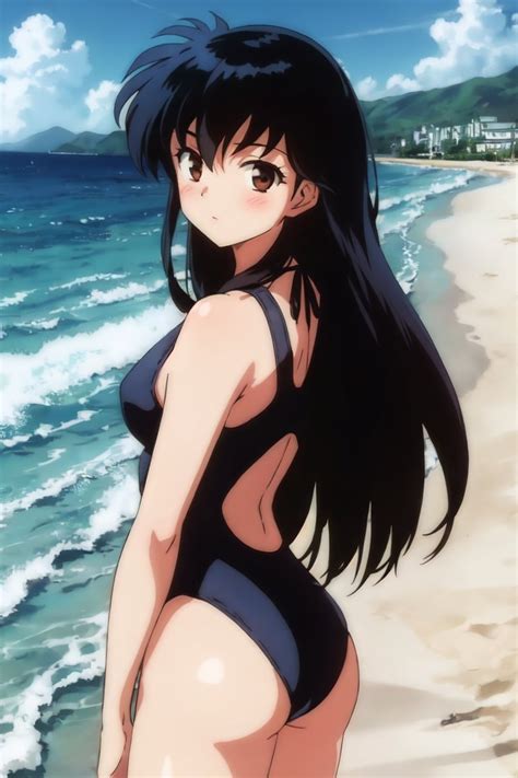Rule 34 Ai Generated Artist Request Beach Black Hair Inuyasha Kagome Higurashi Swimsuit 8874538