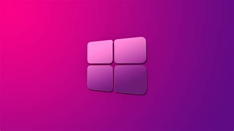 Windows 10 Purple Background Digital Art Logo Minimalism Gradient