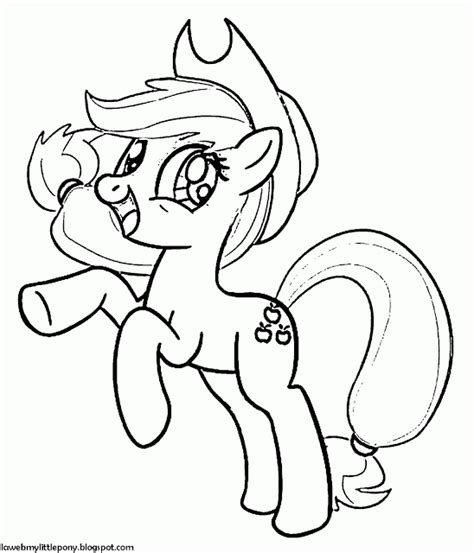 Dibujos Para Colorear De Applejack De My Little Pony
