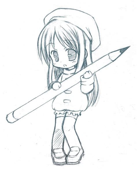 Chibi Pencil Cleared Chibi Drawings Anime Drawings Sketches Anime