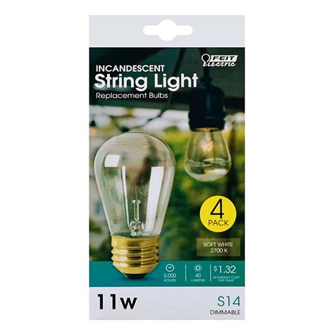 Feit Electric 11 Watt S14 String Light Replacement Bulbs Shop Home