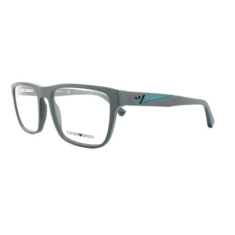 Emporio Armani Glasses Frames Ea 3080 5502 Matte Grey Mens 55mm 8053672548426 Ebay