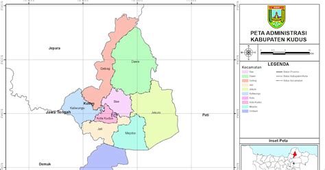Peta Administrasi Kabupaten Kudus Provinsi Jawa Tengah NeededThing