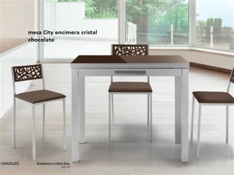 Mesa blanca para cocina de color naranja. Mesa cocina pequeña extensible City en 90x45 para cocinas ...