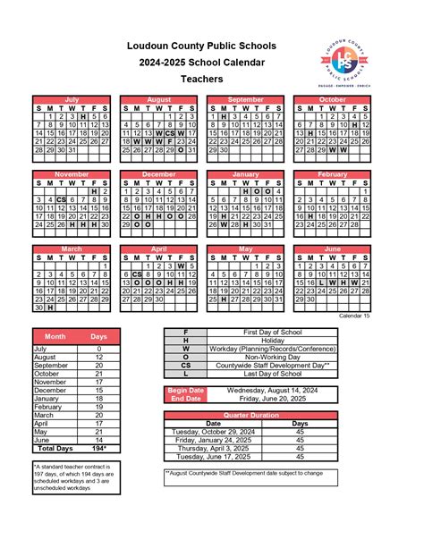 Loudoun County Public Schools Calendar 2024-2025 [PDF]