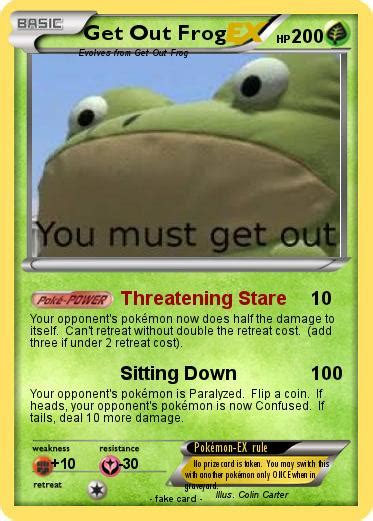 Pokémon Get Out Frog 7 7 Threatening Stare My Pokemon Card