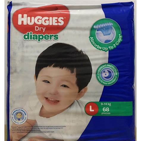 Huggies Dry Diapers Large 68 Pieces Shopee Philippines
