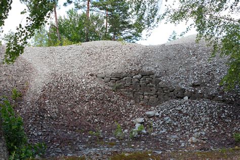 Buried Wall Inside Gravel Stock Photo Download Image Now 2015