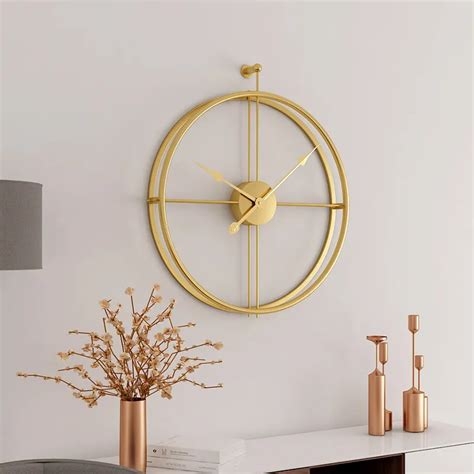 Luxury Metal Wall Clock Modern Design Large Clocks For Living Room