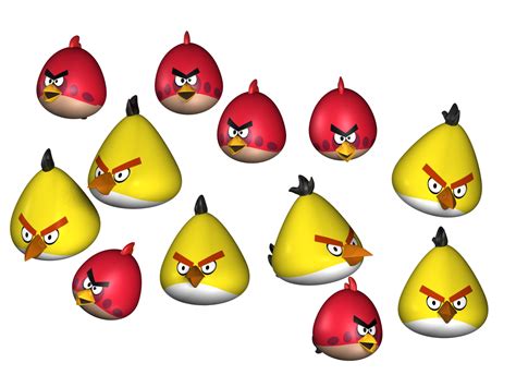 Angry Birds 3d Model 3d Model Game Ready Obj Ma Mb Mtl