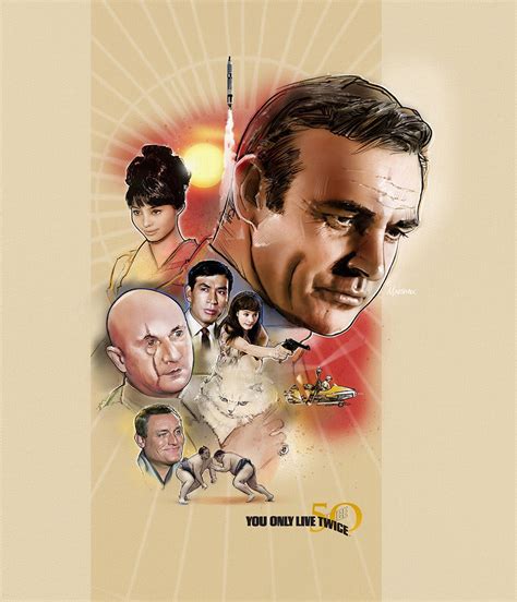 You Only Live Twice 50th Anniversary Artwork James Bond Movies