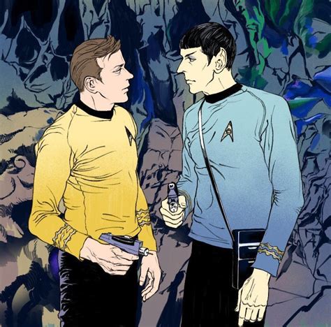 James T Kirk And Spock Spirk Star Trek Tos Star Trek Art Star