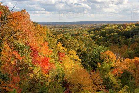 Hills Are Filled With Autumn Colors At Brown County State Park Near
