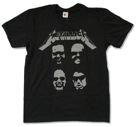 Metallica High Contrast Faces Black T Shirt New Official Adult Men T Shirt 100 Cotton Print