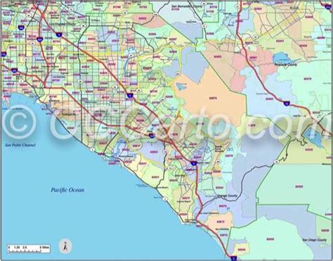 Orange County Ca Zip Codes Orange Zip Code Boundary Map